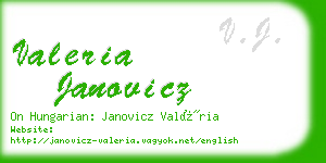 valeria janovicz business card